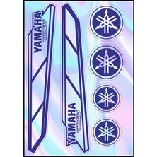 Rebon Moto Design Motosiklet Yamaha Uyumlu Hologram Çoklu Sticker 03