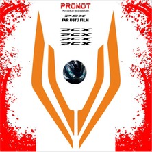 Rebon Moto Design Pcx 2021 - 2024 Uyumlu Far Üstü Şeffaf Film Sticker 02