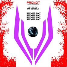 Rebon Moto Design Pcx 2021 - 2024 Uyumlu Far Üstü Şeffaf Film Sticker 05