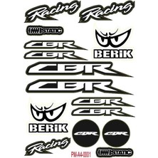 Rebon Moto Design Cbr Uyumlu A4 Çoklu Sticker Seti Model 1