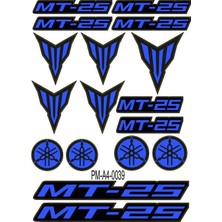 Rebon Moto Design MT25 Uyumlu A4 Çoklu Sticker Seti 04