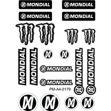 Rebon Moto Design Mondıal Tasarım A4 Çoklu Sticker Seti 02