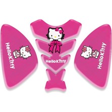 Rebon Moto Design Universal Hello Kıtty Tank Pad Set 3D Sticker