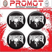 Rebon Moto Design Punısher Tasarım Damla Sticker (4cm-4 Adet) 01