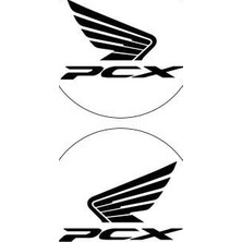 Rebon Moto Design Pcx Deflektör Damla Logo Sticker 5.5cm 03