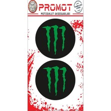 Rebon Moto Design Monster Tasarım Damla Logo Sticker 03