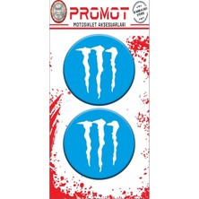 Rebon Moto Design Monster Tasarım Damla Logo Sticker 06