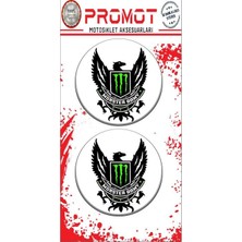 Rebon Moto Design Monster Tasarım Damla Logo Sticker 12
