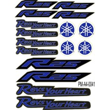 Rebon Moto Design R25 Uyumlu A4 Çoklu Sticker Seti 02