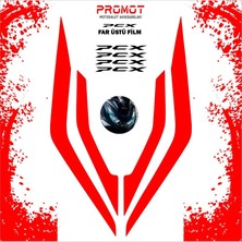Rebon Moto Design Pcx 2021 - 2024 Uyumlu Far Üstü Şeffaf Film Sticker 04