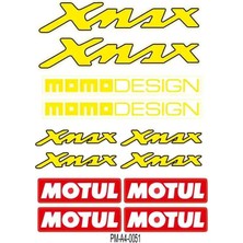 Rebon Moto Design Xmax Uyumlu A4 Çoklu Sticker Seti 04