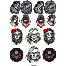 Rebon Moto Design Angels Tasarım A4 Çoklu Sticker Seti