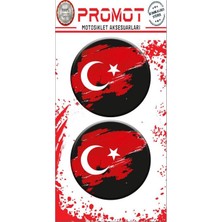 Rebon Moto Design Türk Bayrağı Amblemi Oto Sticker 3D 01