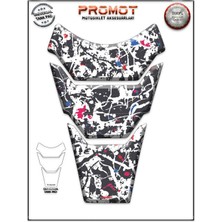 Rebon Moto Design Universal Motosiklet Tank Pad 3D Sticker 0361