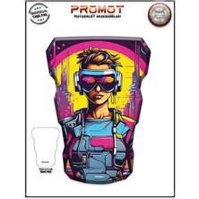 Rebon Moto Design Universal Motosiklet Tank Pad 3D Sticker 0402
