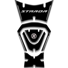 Rebon Moto Design Mondıal Strada Uyumlu Tank Pad  Set Kırmızı Siyah