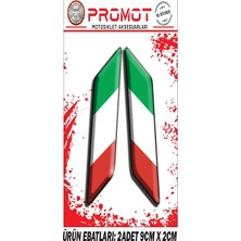 Rebon Moto Design Italıy Bayrak Tasarımlı Ön Maşa Damla Sticker