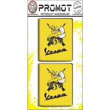 Rebon Moto Design Vespa Damla Logo Sticker 15