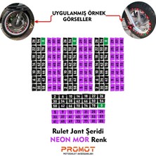 Rebon Moto Design Rulet Jant Şeridi Neon Mor