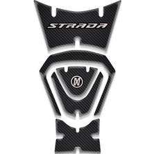 Rebon Moto Design Mondıal Strada Uyumlu Tank Pad  Set Kırmızı Karbon