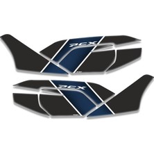 Rebon Moto Design Honda Pcx Uyumlu Yan Ayak Pad Mavi Petek 2021-2024