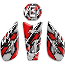 Rebon Moto Design Pulsar RS200 Uyumlu Tank Pad  Set 03