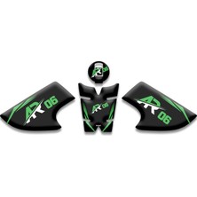Rebon Moto Design Arora Ar 06 Uyumlu Tank Pad Set Yeşil