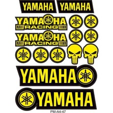 Rebon Moto Design Yamaha Uyumlu A4 Çoklu Sticker Seti 04