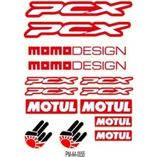 Rebon Moto Design Pcx Uyumlu A4 Çoklu Sticker Seti 04