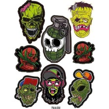 Rebon Moto Design Kuru Kafa Dekor Tasarım A4 Çoklu Sticker Seti