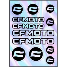 Rebon Moto Design Motosiklet Cfmoto Uyumlu Hologram Çoklu Sticker