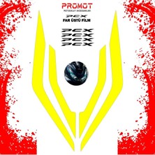 Rebon Moto Design Pcx 2021 - 2024 Uyumlu Far Üstü Şeffaf Film Sticker 03