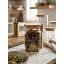 Empressco Perodia Bambu Kapaklı Kaşıklı Cam Baharat Kavanozu 770 ml - Fiyatı, Yorumları