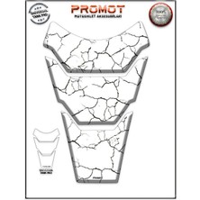 Rebon Moto Design Universal Motosiklet Tank Pad 3D Sticker 0389