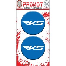 Rebon Moto Design Rks Uyumlu Damla Logo Sticker 02