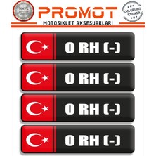 Rebon Moto Design Kan Grubu 3D Sticker 4'lü Set 007