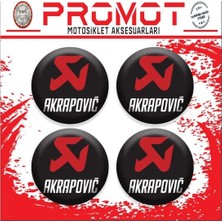 Rebon Moto Design Akrapovıc Tasarımlı Damla Sticker (4cm-4 Adet)