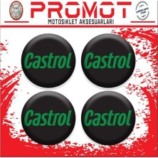 Rebon Moto Design Castrol Tasarım Damla Sticker (4cm-4 Adet)
