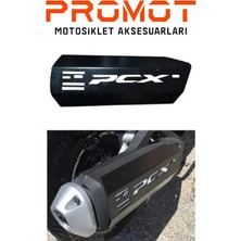 Rebon Moto Design Pcx Uyumlu Egzoz Koruma Siyah Renk 2021-2026