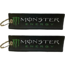 Rebon Moto Design Motosiklet Monster Energy Anahtarlık Çift Taraflı