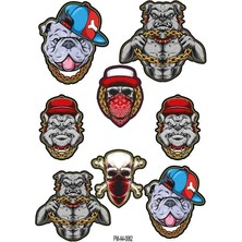 Rebon Moto Design Bulls Dekor Tasarım A4 Çoklu Sticker Seti