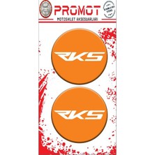 Rebon Moto Design Rks Uyumlu Damla Logo Sticker 01
