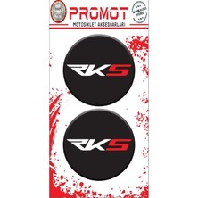 Rebon Moto Design Rks Uyumlu Damla Logo Sticker 04