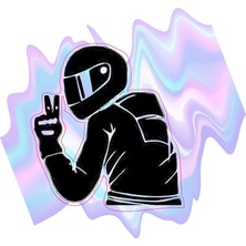 Rebon Moto Design Motosiklet Grenaj Ekipman Hologram Sticker 10'lu Paket 07