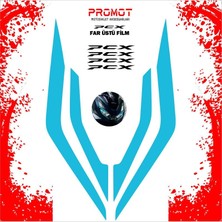 Rebon Moto Design Pcx 2021 - 2024 Uyumlu Far Üstü Şeffaf Film Sticker 01
