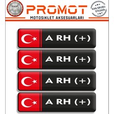 Rebon Moto Design Kan Grubu 3D Sticker 4'lü Set 001