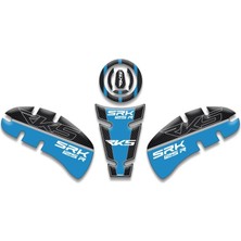 Rebon Moto Design Rks Srk 125R Uyumlu Tank Pad Set Açık Mavi