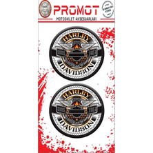 Rebon Moto Design Harley Davıdson Uyumlu Damla Logo Sticker 05