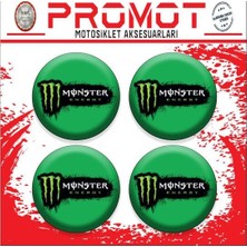 Rebon Moto Design Monster Tasarım Damla Sticker (4cm-4 Adet) 02