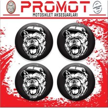 Rebon Moto Design Köpek Tasarımlı Damla Sticker (4cm-4 Adet)